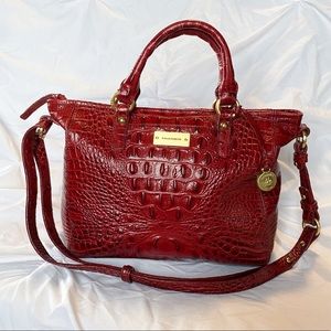 Brahmin Mini Arno Party Red Melbourne Bag